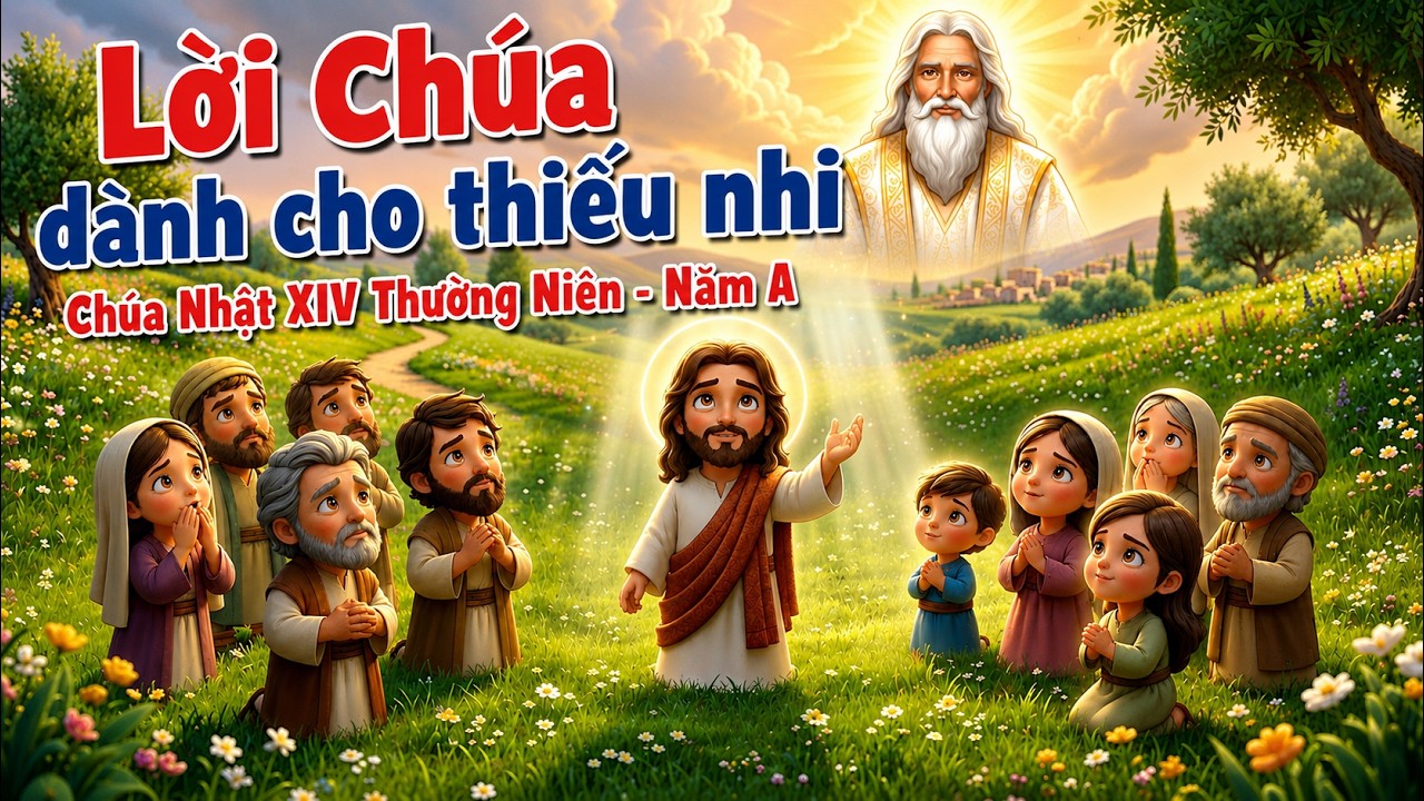Tranh tô màu và Trò chơi ô chữ dành cho Thiếu nhi_Chúa nhật XIV Thường niên năm A